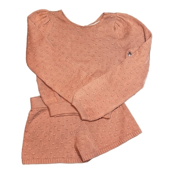 Saltwater Luxe Dobby Sweater Knit Short Set in Caramel NWT - Picture 10 of 11